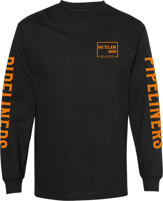 Black/Orange Pipeliner Long Sleeve T-Shirt