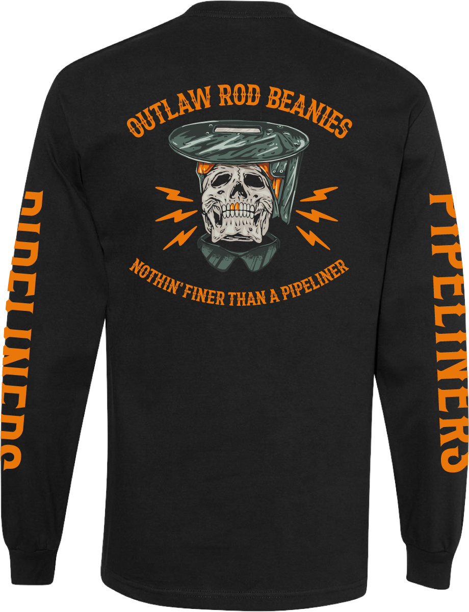 Black/Orange Pipeliner Long Sleeve T-Shirt