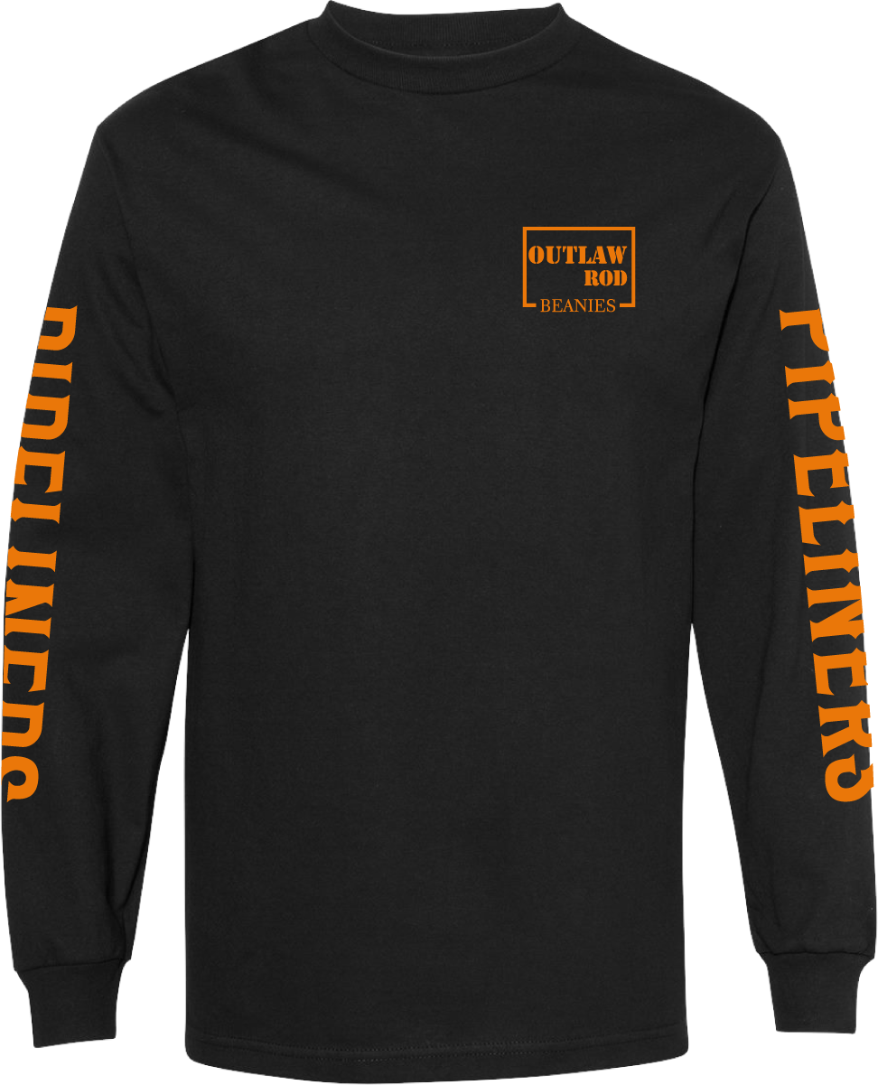 Black/Orange Pipeliner Long Sleeve T-Shirt