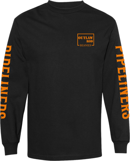 Black/Orange Pipeliner Long Sleeve T-Shirt