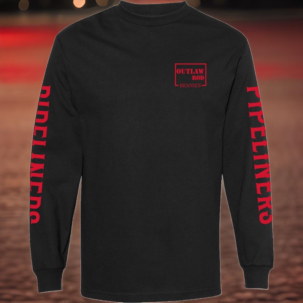 T-Shirt Red/Black Pipeliner Long Sleeve